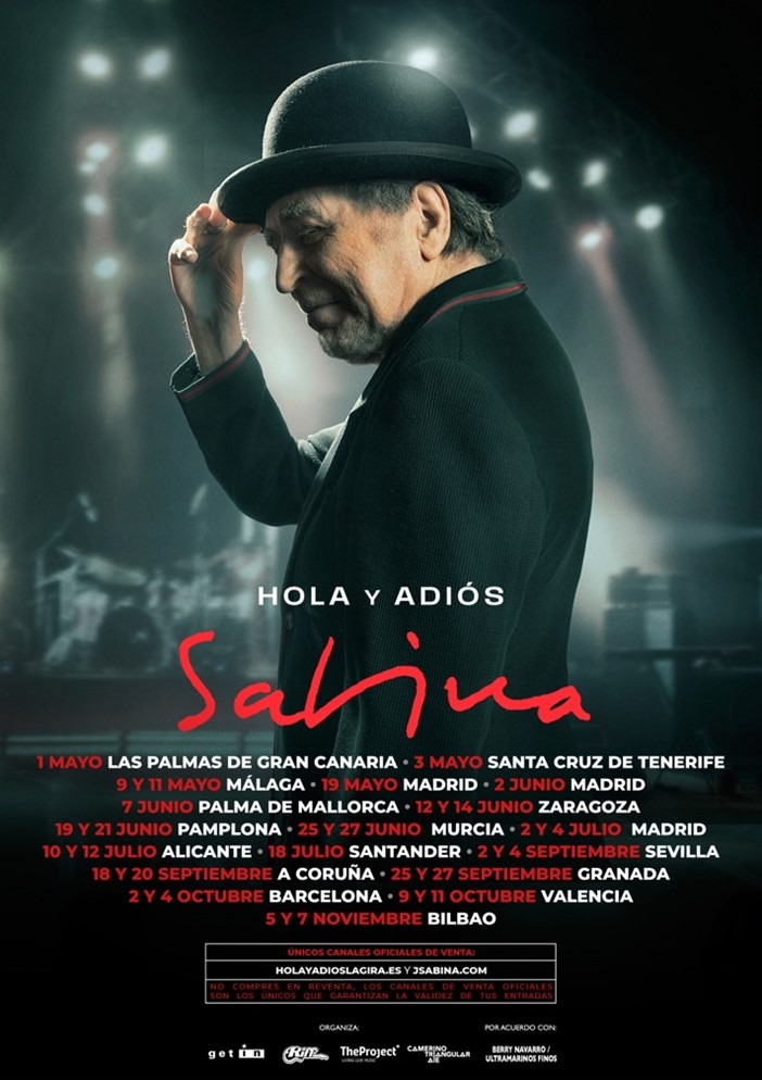 JOAQUIN SABINA anuncia las fechas de su gira por España