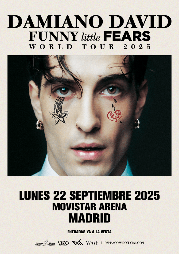 DAMIANO DAVID HARA PARADA EN MADRID Y BARCELONA CON SU GIRA «Damiano David World Tour 2025»