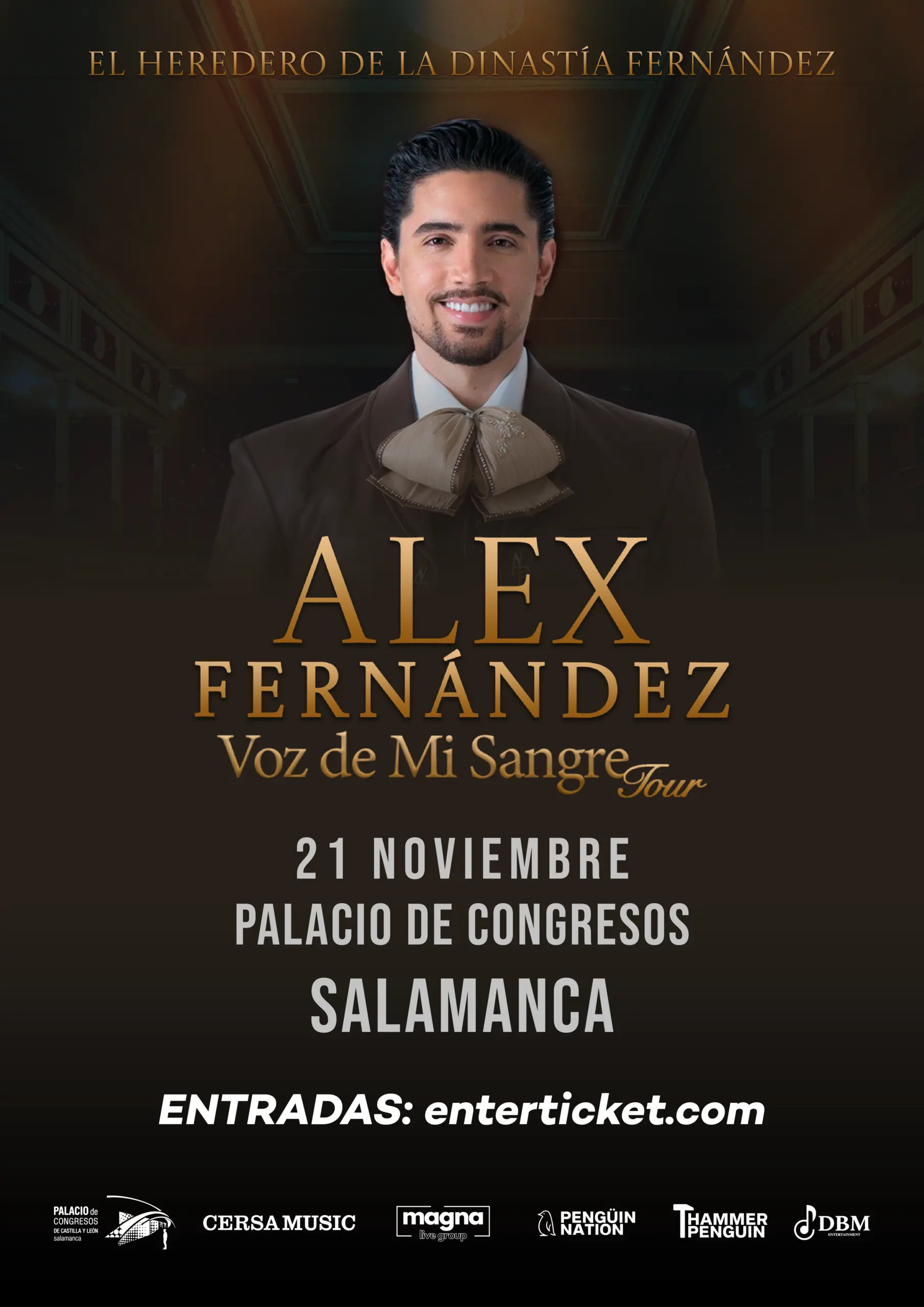 ¡Álex Fernández en Salamanca 2026 confirma su concierto estrella de la gira! Consulta aquí los horarios oficiales en el Palacio de Congresos y entradas.