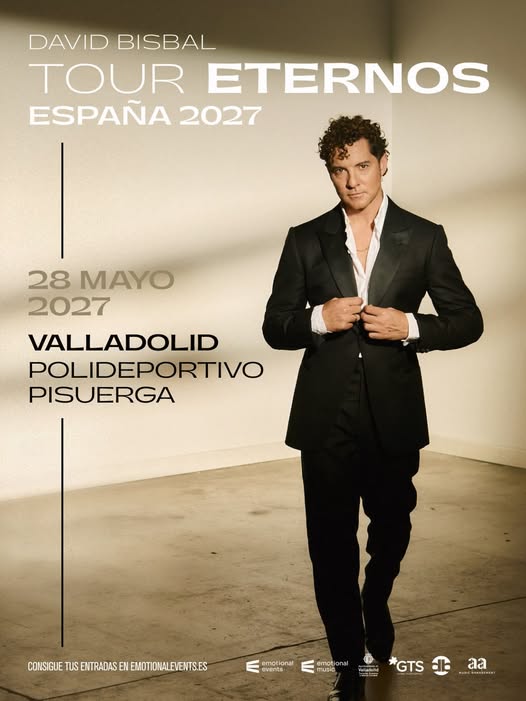 Toda la información sobre el concierto de David Bisbal en Valladolid en 2027. Conoce la fecha, horarios y cómo comprar entradas para su exclusivo 'Tour Eternos'.
