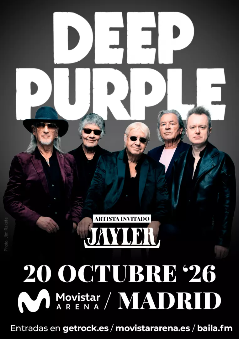 ¡No te pierdas a Deep Purple en Madrid! Compra tus entradas desde 82,50€ para su legendario concierto en el Movistar Arena el martes 20 de octubre de 2026.