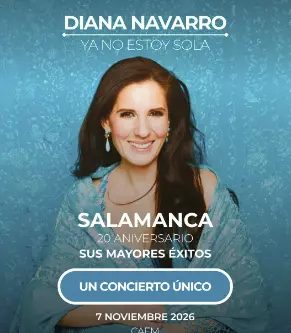 Cartel oficial de la gira Ya no estoy sola de Diana Navarro con fechas de conciertos 2026 en España