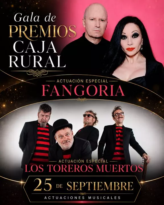 Fangoria y Los Toreros Muertos en Zamora 2026: La Gala de los Premios Caja Rural llega a la campa exterior de IFEZA