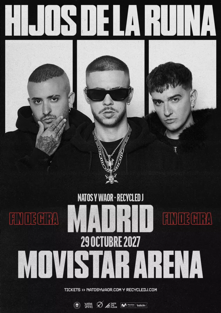 ¡Hijos de la Ruina en Madrid 2027 confirman su gran fin de gira! Consulta aquí los horarios oficiales, precios de entradas desde 55€ y enlace en Baila.fm.