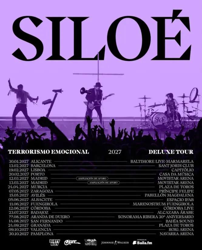 • Conoce todos los detalles de la esperada gira de Siloé en 2027. Consulta aquí las fechas, recintos confirmados del 'Terrorismo Emocional Deluxe Tour' y cómo comprar tus entradas.