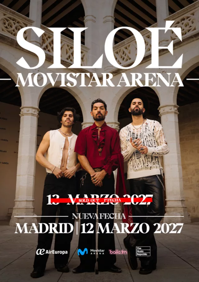 • Ficha completa de los conciertos de Siloé en Madrid 2027. Consulta los horarios de apertura, inicio del show en el Movistar Arena y todos los detalles del doble 'Sold Out'.