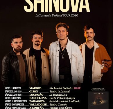 Gira Shinova 2026 «La Tormenta Perfecta Tour»: Fechas, Entradas y Nuevo EP