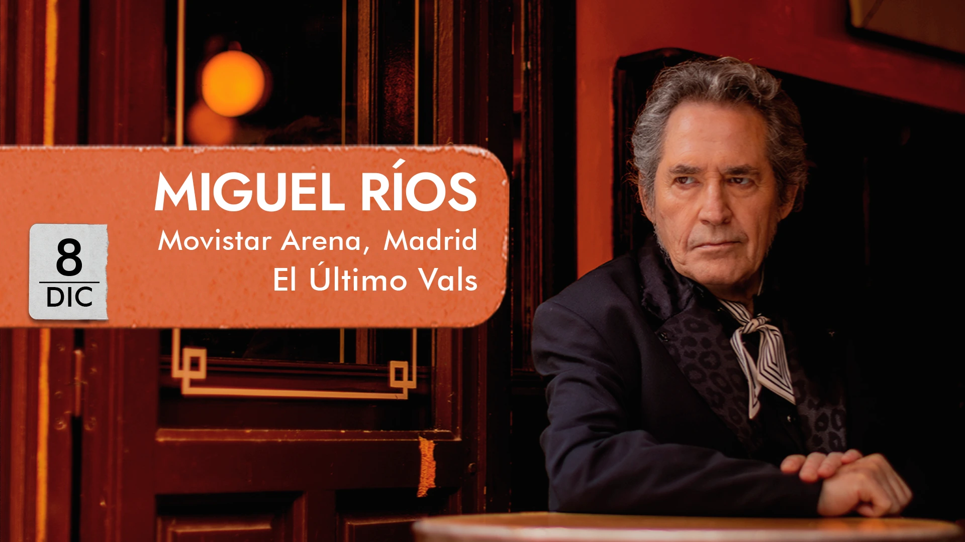 Miguel Rios actuara en el Movistar Arena, dentro del ciclo Inverfest