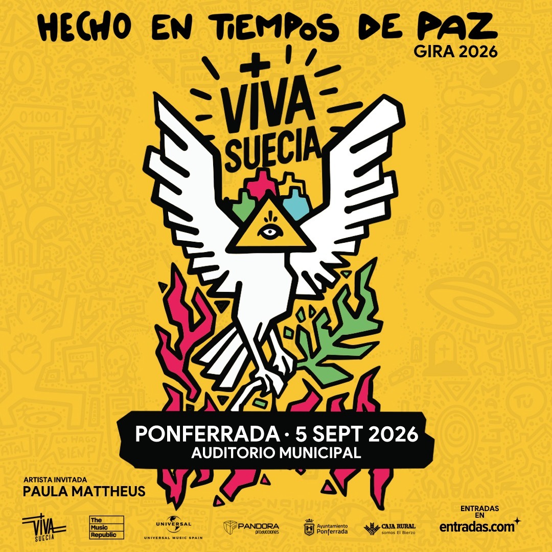 ¡Viva Suecia en Ponferrada 2026 confirma su concierto estrella de La Encina! Consulta aquí los horarios oficiales en el Auditorio, precios y entradas.